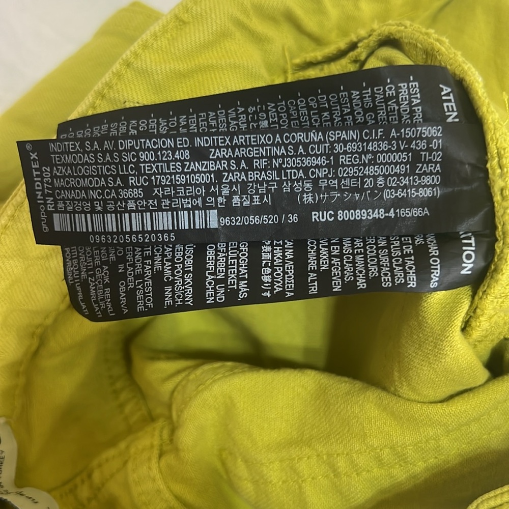 Zara Neon Green/Yellow Jean Pants - Picture 11 of 11